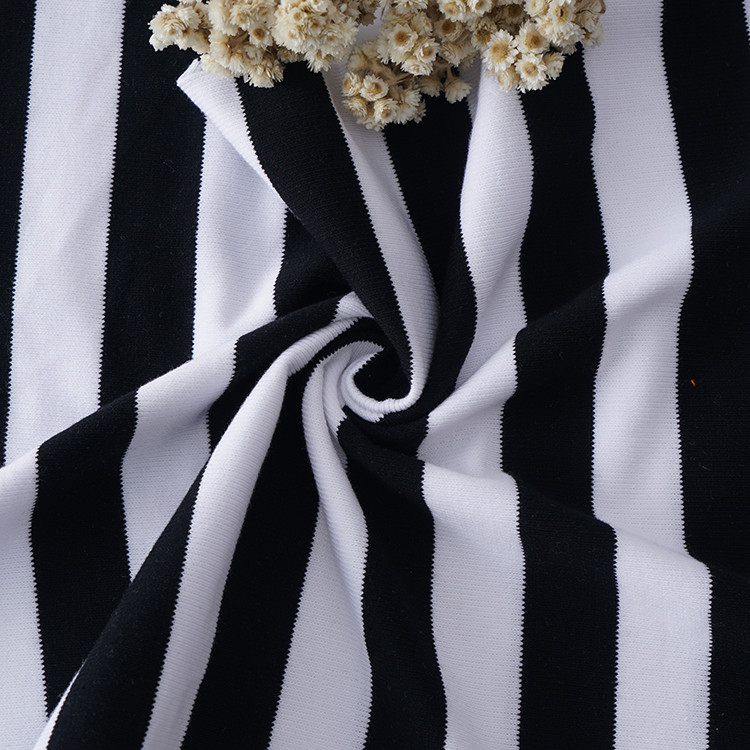Breathable And Durble Sweat-Absorbent Striped Knit Fabric For Polo Shirt