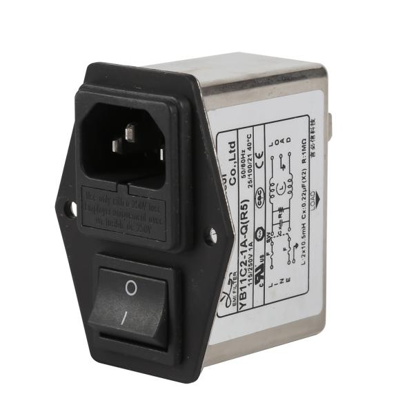 Medical Equipment Double Fuse Emi Power Filter High Efficiency IEC Inlet Power