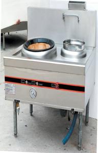 China Chinese Style Gas Wok Stove One Burner One Water Pot 370W Powerful Blower factory