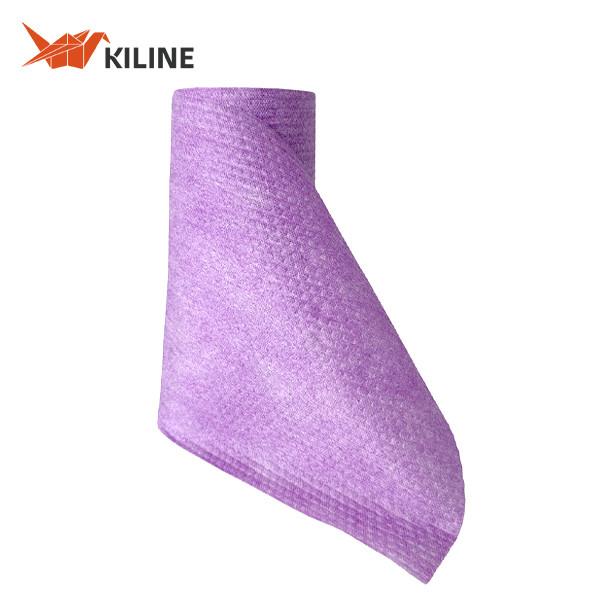 Custom Size Purple Disposable Cleaning Cloths Dusting Rolls 55gsm Highly