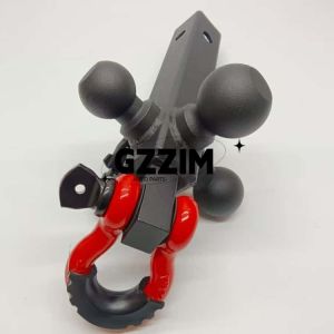 Forged Steel Tri Ball Mount Receiver With Tow Hook Shackle and Pin for Heavy