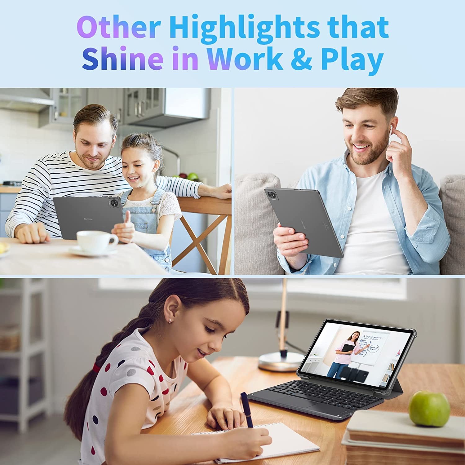 10inch Android 12 Ultrabook Tablet PC 64GB For Office Learning Online