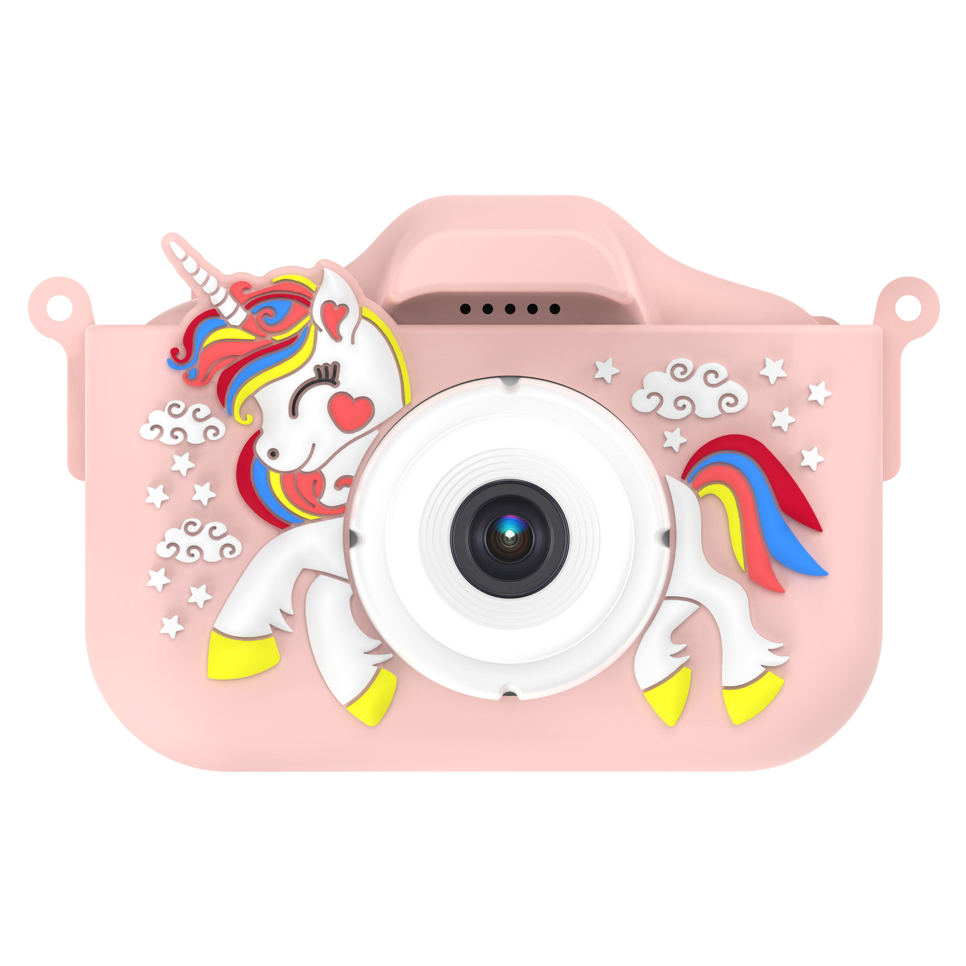 Cartoon Soft Silicone Cover HD Kids Digital Video Camera Perfect for 3 4 5 6 7 8 Years Old