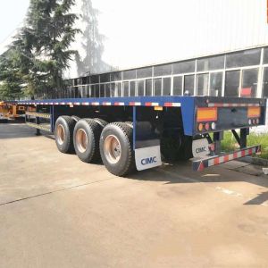 Factory price 3 axis container flatbed semitrailer chassis 3 axis flatbed