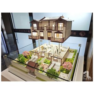 Residential Miniature Architectural Models 1:150 Scale Model Villa