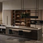 Custom Modern Design Villa Modern Kitchen Cupboard Melamine Kitchen Cabinets
