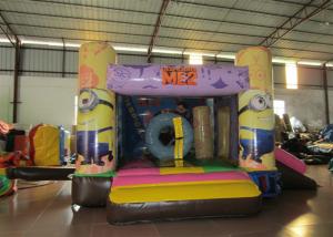 China Minions Inflatable Jump House 0.55mm Pvc Tarpaulin 3.8 X 2.8m For Children Party factory
