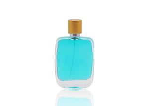China Square Shape 50ml Cosmetic Perfume Bottle With FEA15 Snap On Perfume Pump factory