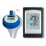 Black And Silver Solar Floating Water Thermometer For Home Bathtub Temperature