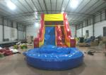 Best sale rainbow inflatable water slide bright colour inflatable slide with