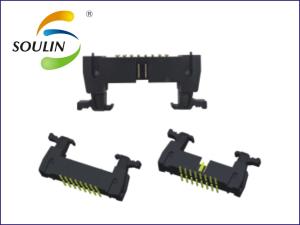 China Dual Row H12.95 SMT 2.54 Mm Pin Header Waterproof Right Angle factory
