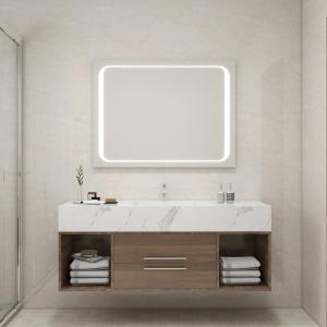 China Compact Wall Mounted Lighted Makeup Mirror Customized High Visibility factory