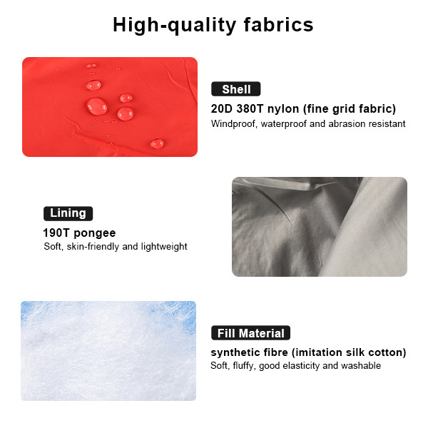 Red Adult Mummy Camping Sleeping Bags Ultralight Sleeping Bag With Fine Grid Fabric