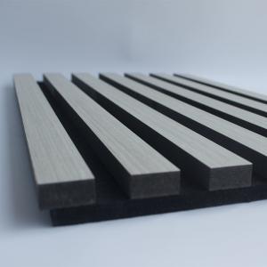 China Black Colour Fireproof Wooden Wall Slat Panels For Hotel Room on sale