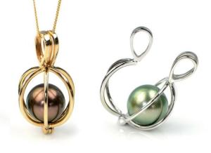 China 18K Silver Plated Love Wish Pearl Cage Pendant Necklace with 1pc Freshwater Pearl In it factory