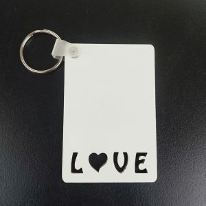 Double Sided Sublimation MOM DAD LOVE Key Rings Blank
