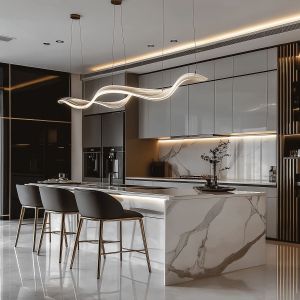 Stylish PVC Modular Kitchen Cabinets Stainless Functional Kitchen Sink Cabinet