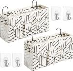 2PCS LARGE WALL HANGING STORAGE BAG, DOOR CLOSET LINEN FABRIC POCKETS ORGANIZER,