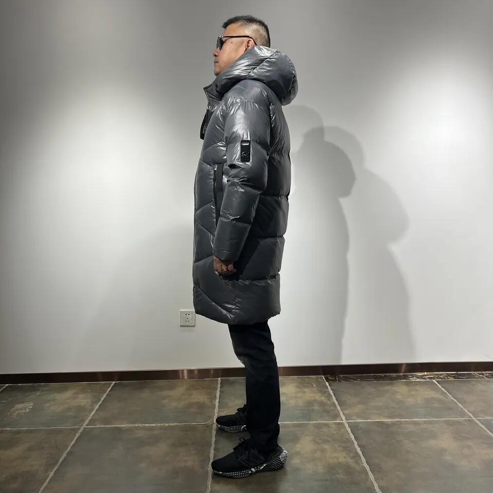 High Quality Fashion High Street Cotton or White Duck Down Filling Hoodie Puffer Jacket for Men Parka Coat