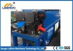 Blue Metal Gutter Roll Forming Machine , High Speed Seamless Rain Gutter Machine