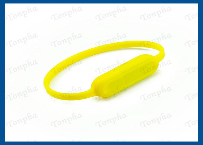 Promotional Thin Wristband Flash Drive Convenient Carrying Silicone Material