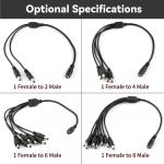60W 5.5x2.1mm Photovoltaic Solar Cable Female To Male DC Power