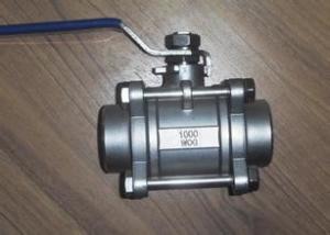 China Butt Welding 3 Piece Stainless Steel Ball Valve WCB / CF8 / CF8M BW PAD ISO 5211 factory