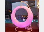 Outdoor LED Luminous Swing Colorful Moon Swing Round Children's Entertainment