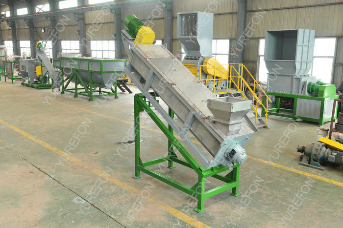 High Efficient Plastic Washing Recycling Machine With Multiple Hot Washing Tanks