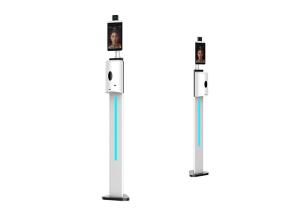 China Android 1000ml Soap Dispenser Stand 0.3m LCD Infrared Thermometer factory