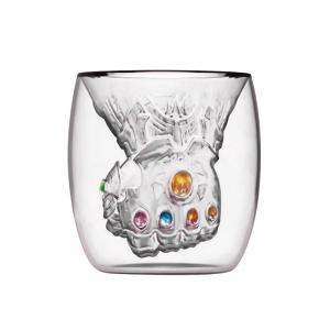 China Beverage Thanos Glove Double Borosilicate Glass Cup 400ml factory