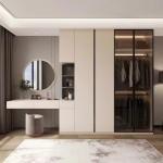 Luxury Wardrobe Hotel Room Cabinets Bedroom Dressing Cabinet Integrated