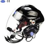 CE certificated Aviation helmet high quality aircraft helmet black color flight