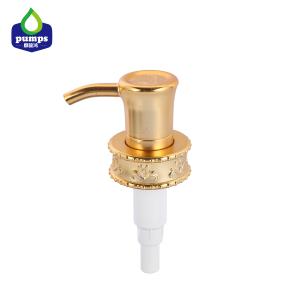 China Luxury Golden Color Lotion Dispenser Pump For Cosmetic Gel Or Shampoo Bottle 33/410 factory