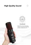 47.5mm Handheld Condenser Microphone With Sound Card 2.5M USB Cable
