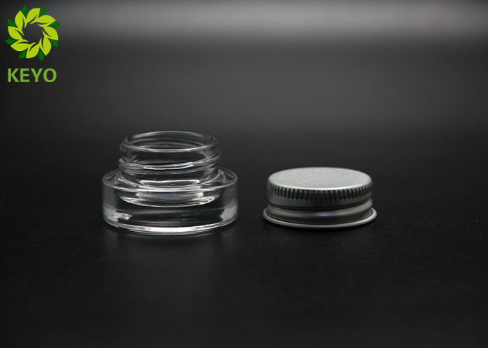 Skincream 3g Thick Bottom Clear Glass Jar With Plastic Lid