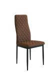 Upholstered Diamond Lines ODM Grey Fabric Dining Chairs