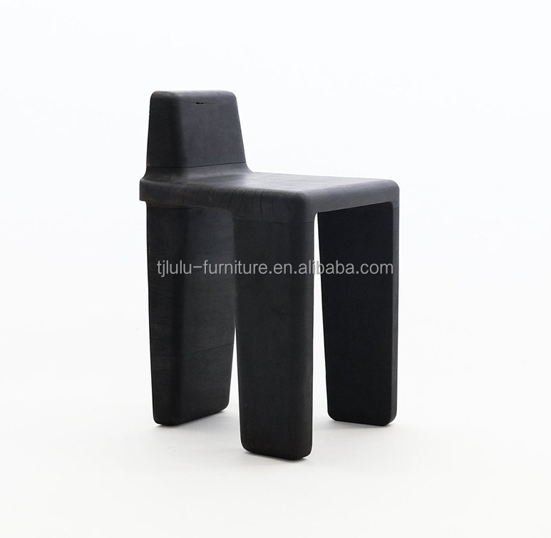 Modern Design Wood Seat Dining Chair Living Room Bar Stool Finish Nitrolacquer for Home Office