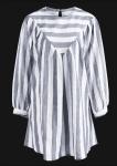 Fall Clothing Plus Size Gray Striped XL Tunic Mini Dress For Women