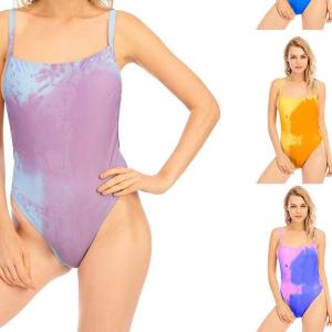 China Ladies One Piece Swimsuit Purple Durable Abrasion-Resistant Sexy Women Good Sunscreen Effect factory