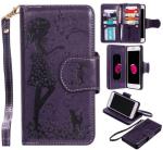 iPhone Leather Folio Book Style Case Wallet,Built-in 9 Card Slots Cash Pocket,