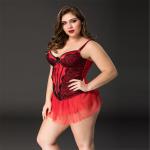 Prime Red Lace Underwear 85kg XXXL Large Sexy Underwear Floral Sleeveless