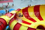 16m Space Bowl Water Slide Red / Yellow Aqua Park Construction