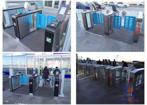 China Stainless Steel Rectangular Security Turnstile Gate Bi Directional For Indoor / Outdoor on sale