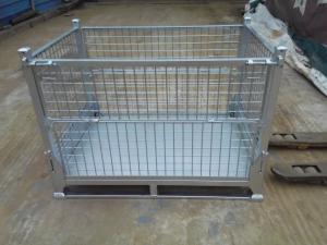 China Heavy Duty Warehouse Folding Steel Cargo Wire Mesh Crate factory