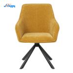 Yellow Modern Design Rotating Dining Chair Iron Frame With Low Back Dc-7536