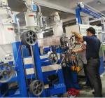 70+40 Jacket Sheat Extrusion Line , Low Noise Wire Making Machine For Power Cord