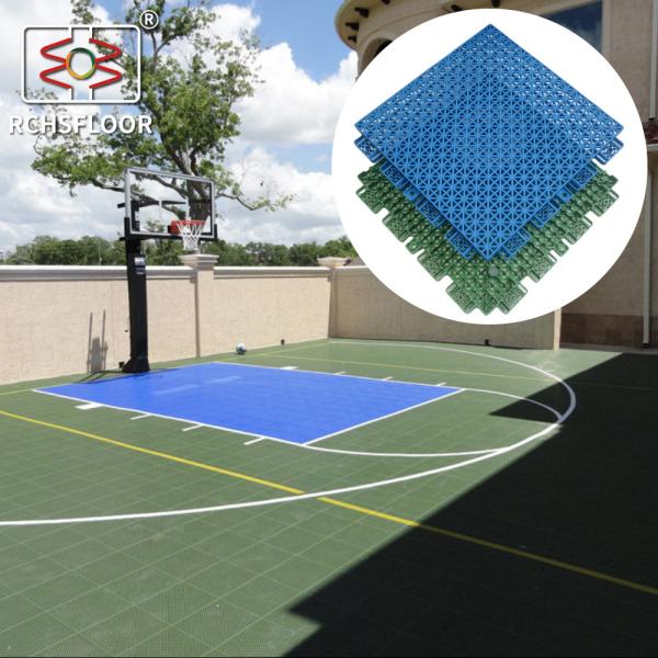 Weather Resistant Basketball Court Flooring Tiles Multi Sport Interlocking Tiles