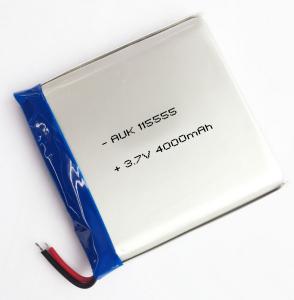 China Stable Single Cell LiPo Battery 115555 3.7v 4000mah Lithium Polymer Battery factory