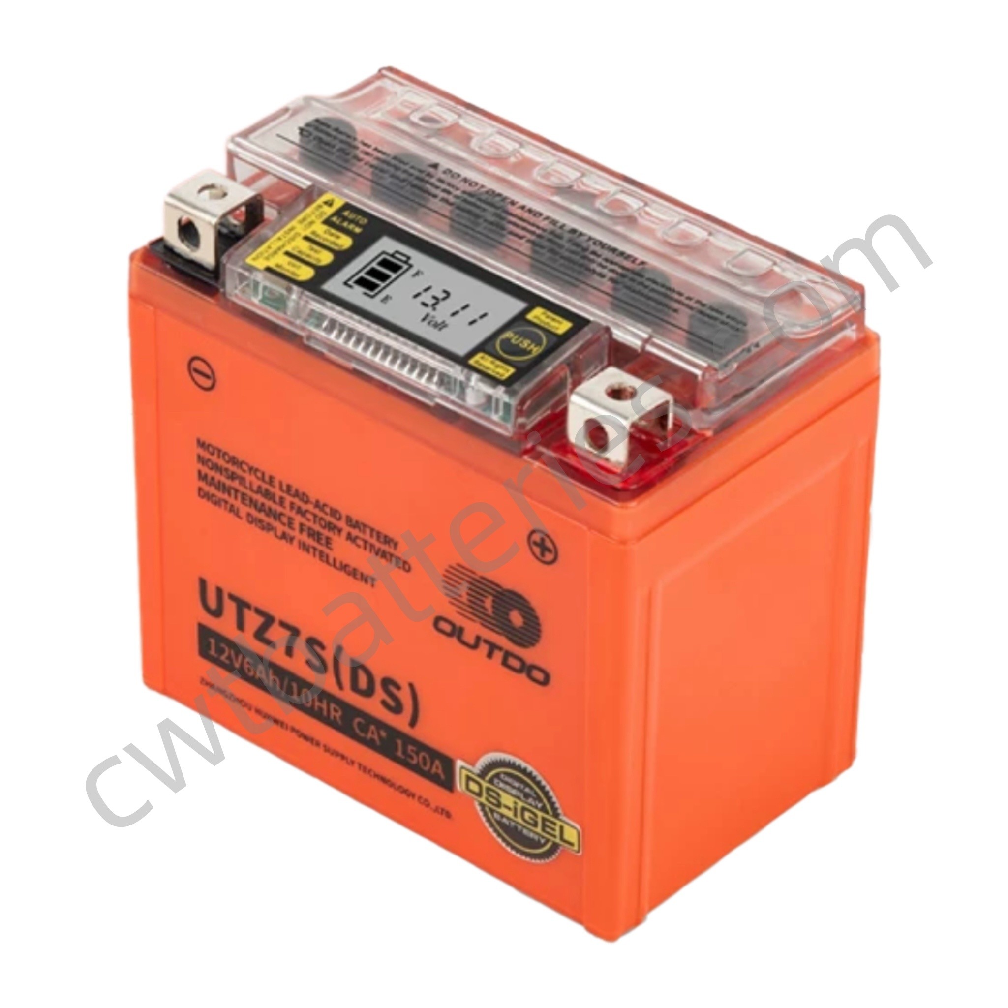 OUTDO UTZ7S(DS) Digital Display Intelligent Battery 12V 6AH Rechargeable Motorcycle Batteries High Performance